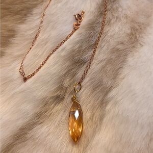 Crystal Pendant on YGI 925 chain